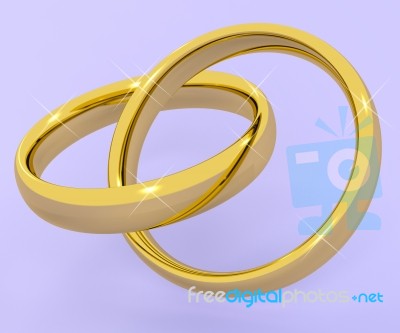 Golden Wedding Rings Stock Image