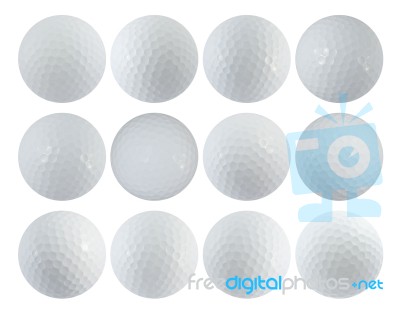 Golf Difference Light Source On White Background Stock Photo