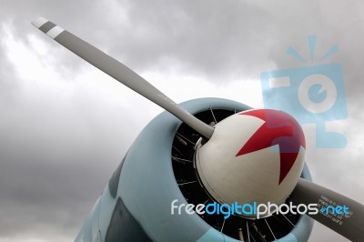 Goodwood, West Sussex/uk - September 14 : Close-up Propeller Of Stock Photo Goodwood, West Sussex/uk - September 14 : Close-up Propeller Of Stock Photo