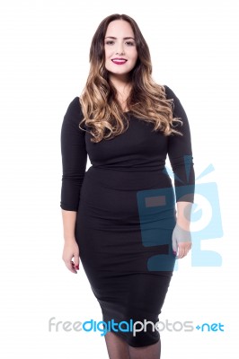 Gorgeous Young Woman In Party Wear Stock Photo