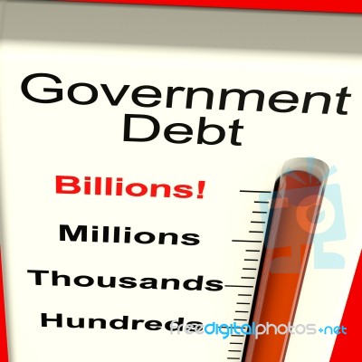 Government Debt Meter Stock Image
