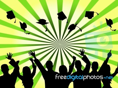 Graduation Education Means Studying Ceremony And Masters Stock Image