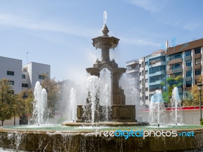 Granada, Andalucia/spain - May 7 : Batallas Fountain In Granada Stock Photo