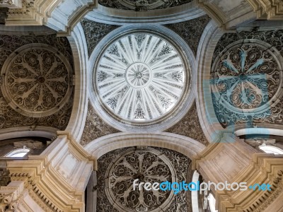 Granada, Andalucia/spain - May 7 : Ceiling Of Iglesia Del Sagrar… Stock Photo Granada, Andalucia/spain - May 7 : Ceiling Of Iglesia Del Sagrar… Stock Photo