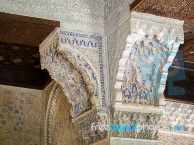 Granada, Andalucia/spain - May 7 : Part Of The Alhambra  Palace Stock Photo