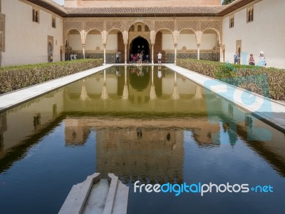 Granada, Andalucia/spain - May 7 : Part Of The Alhambra  Palace Stock Photo