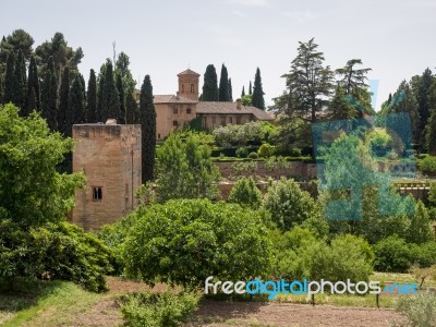 Granada, Andalucia/spain - May 7 : View From The Alhambra Palace… Stock Photo