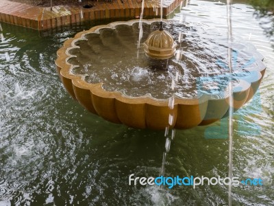 Granada, Andalucia/spain - May 7 : View Of A Fountain In The Alh… Stock Photo