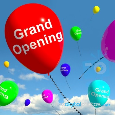 Grand Opening Balloons Stock Image
