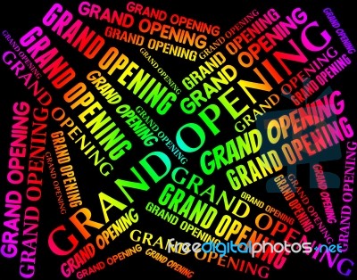 Grand Opening Showing Startup Introduction And Huge Stock Image