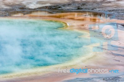 Grand Prismatic Spring Stock Photo