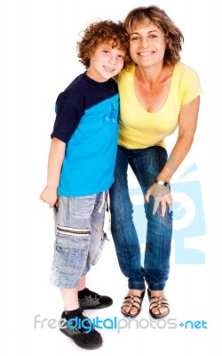Grandmother And Grandson Stock Photo