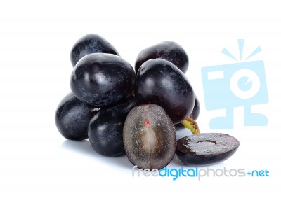 Grape Isolated On The White Back Ground Stock Photo