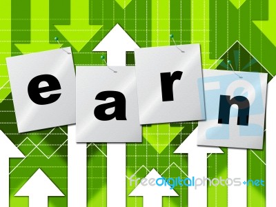 Graph Earn Represents Graphics Salaries And Income Stock Image