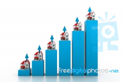 Graph Of Home Sale Stock Image
