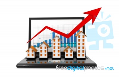 Graph Of The Housing Market Stock Image