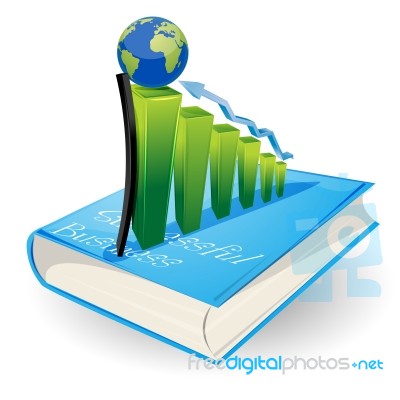 Graph On Book Stock Image