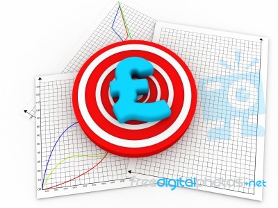 Graph With Pound Symbol Stock Image