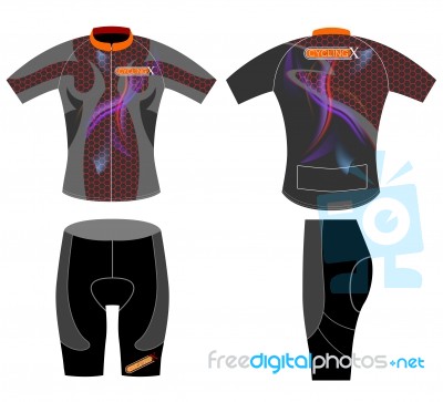 Graphic Design Sport T-shirt,cycling Vest Style Stock Image