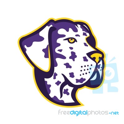 Great Dane Dog Mascot Stock Image