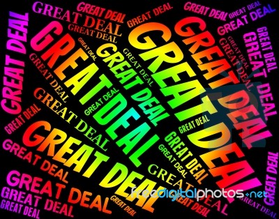 Great Deal Represents Hot Deals And Bargain Stock Image