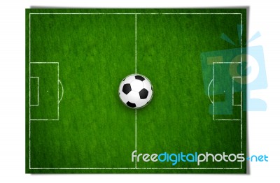 Gree Grass Football Field Stock Image