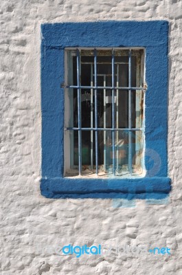 Greek Window Stock Photo
