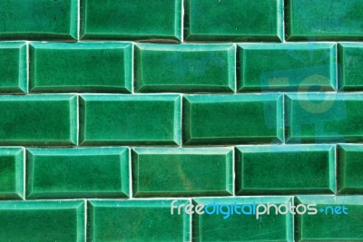 Green Antique Mosaics Background Stock Photo