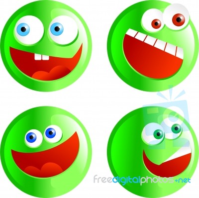 Green Avatars Stock Image