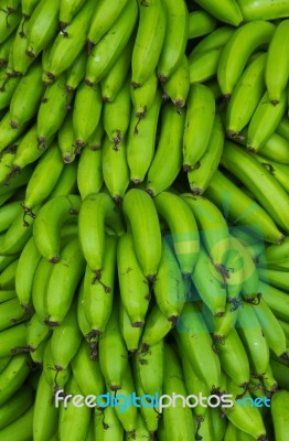 Green Banana Stock Photo