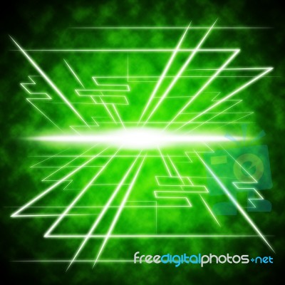 Green Brightness Background Shows Radiance And Lines
 Stock Image
