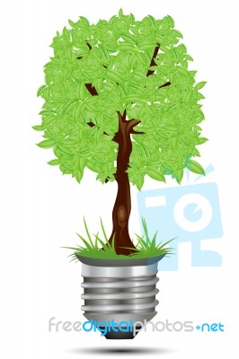 Green Bulb Stock Image