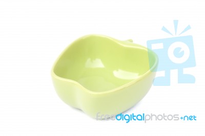 Green Ceramic Bowl Isolated On White Background Stock Photo Green Ceramic Bowl Isolated On White Background Stock Photo