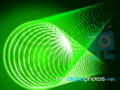 Green Coil Background Shows Shining And Tube
 Stock Image