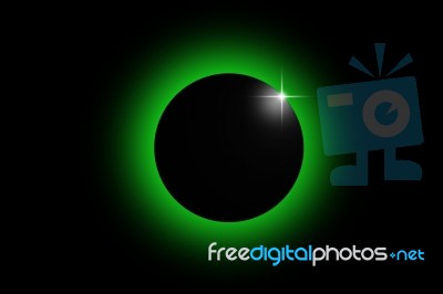 Green Eclipse Stock Image Green Eclipse Stock Image