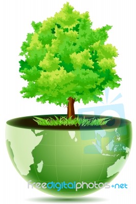 Green Globe Stock Image