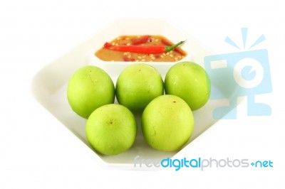 Green monkey apple Stock Photo