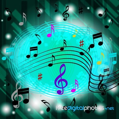 Green Music Background Means Jazz Soul Or Cds Stock Image