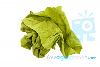 Green Paper Ball Stock Photo