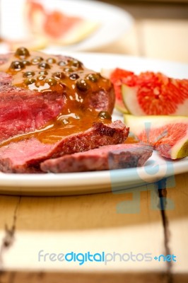 Green Peppercorn Beef Filet Mignon Stock Photo Green Peppercorn Beef Filet Mignon Stock Photo
