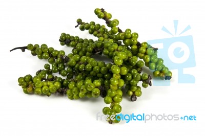 Green Peppercorns Stock Photo