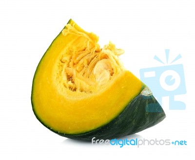 Green Pumpkin Isolated On The White Background Stock Photo