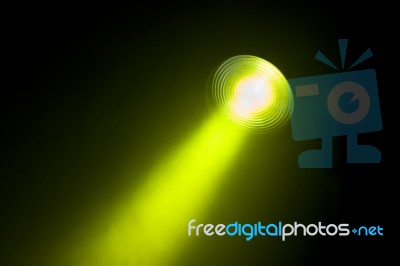 Green Stage Light Stock Photo