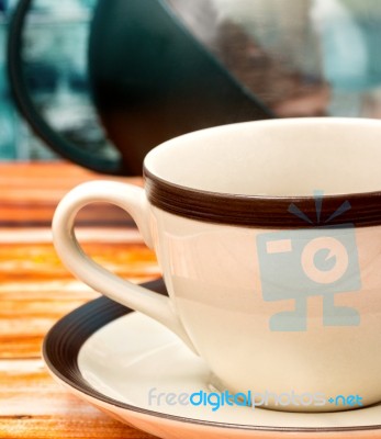 Green Tea Cup Means Restaurant Restaurants And Fresh Stock Photo