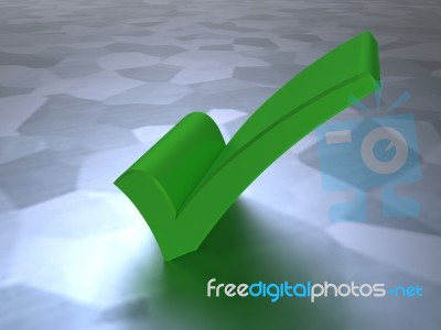 Green Tick Sign Stock Image