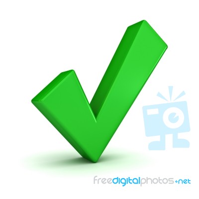 Green Tick Sign Stock Image