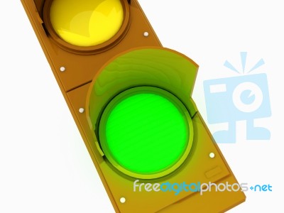 Green Traffic Light Stock Image