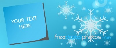 Greeting Cards Winter Season In Shape Snowflakes Stock Image