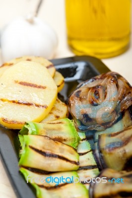 Grilled Assorted Vegetables Stock Photo
