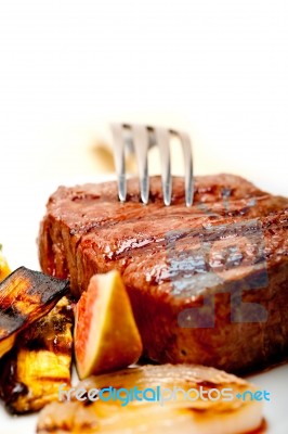 Grilled Beef Filet Mignon Stock Photo